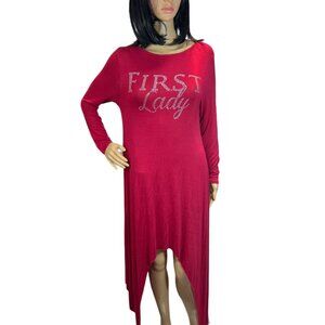 (6 for $25) Cleo Long Sleeve Asymmetrical‎ First Lady Night Dress NWT